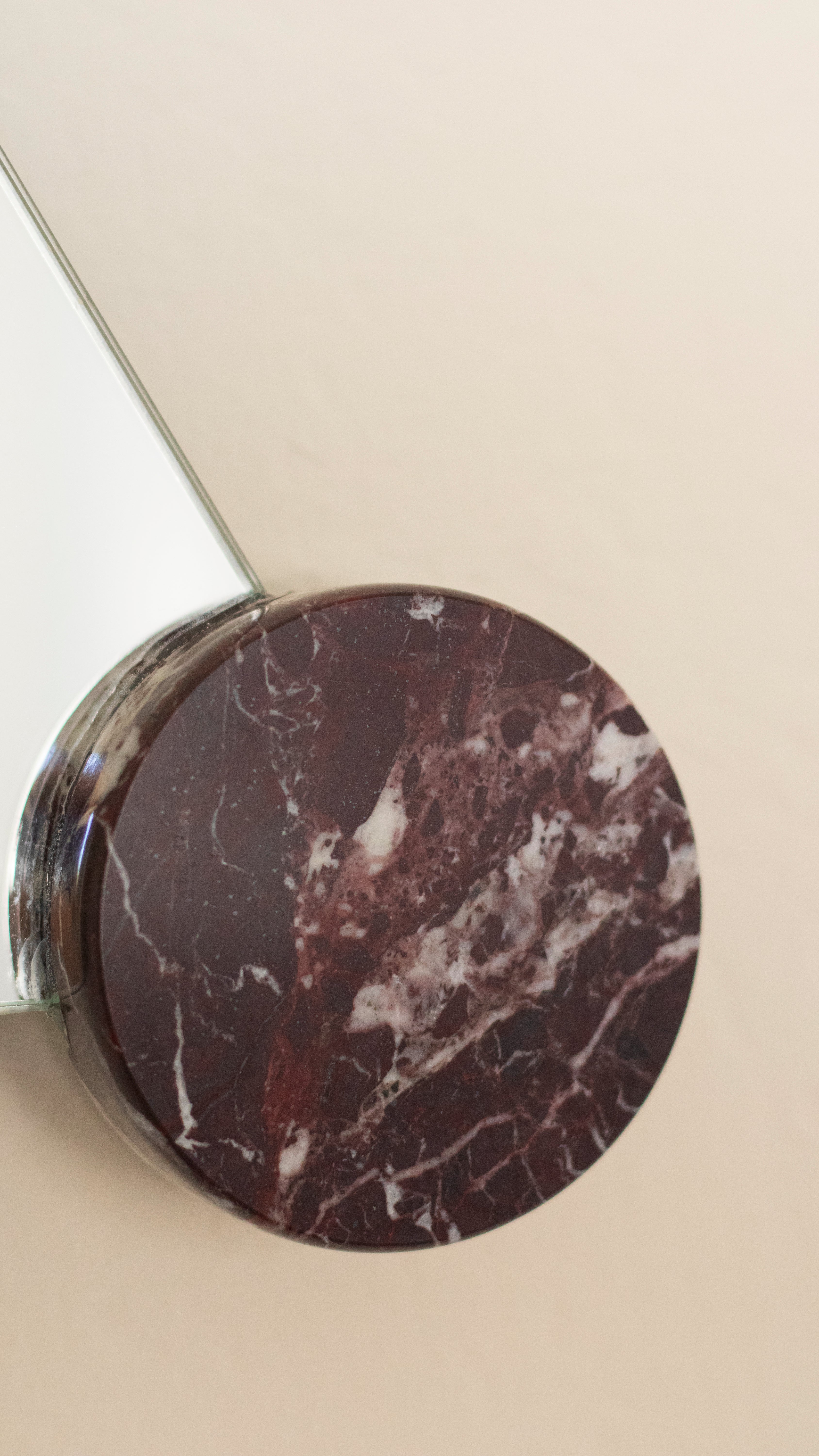 1970s Inspired Triangle Marble Mirror