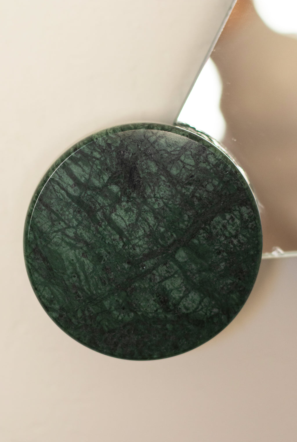 1970s Inspired Triangle Marble Mirror