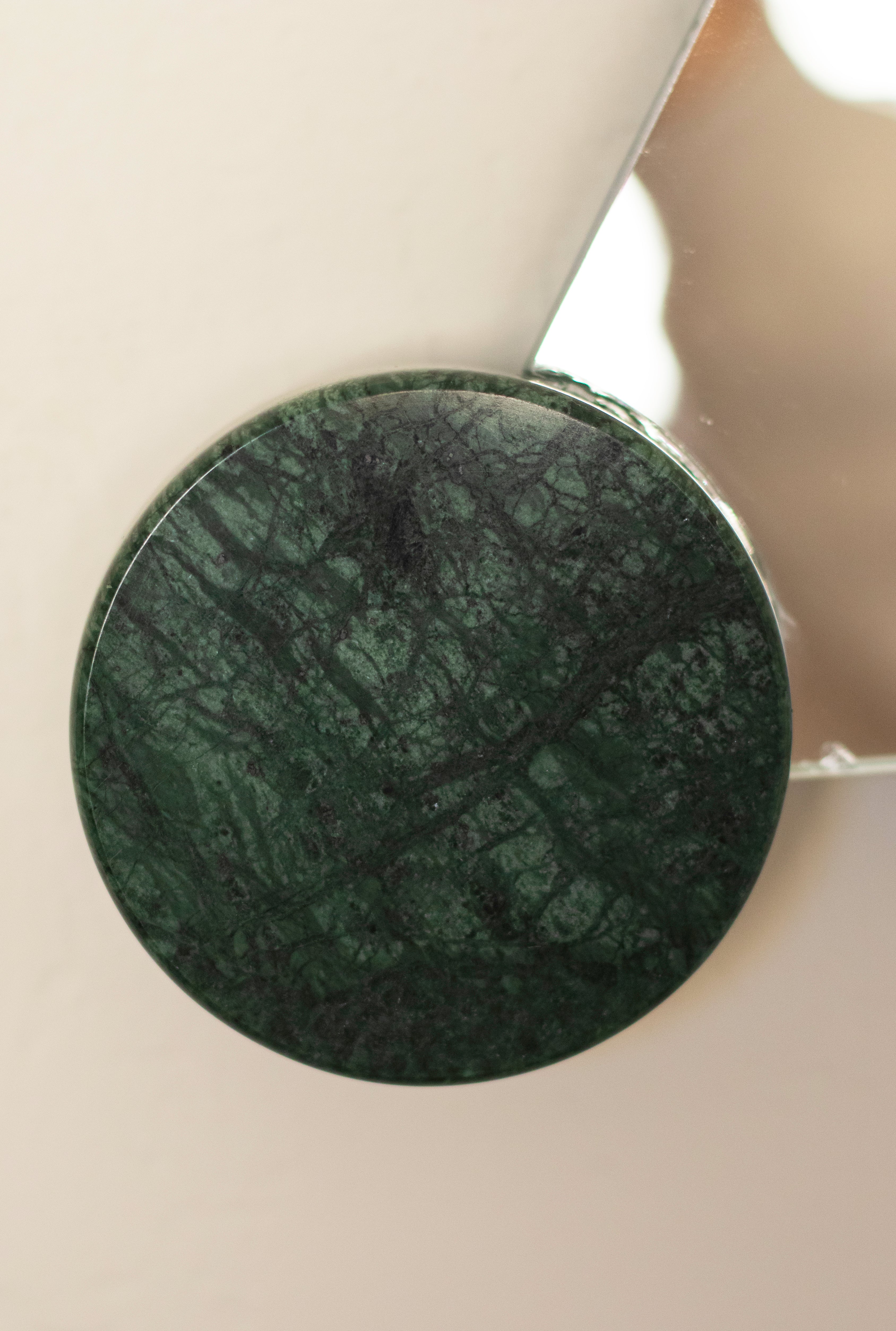 1970s Inspired Triangle Marble Mirror