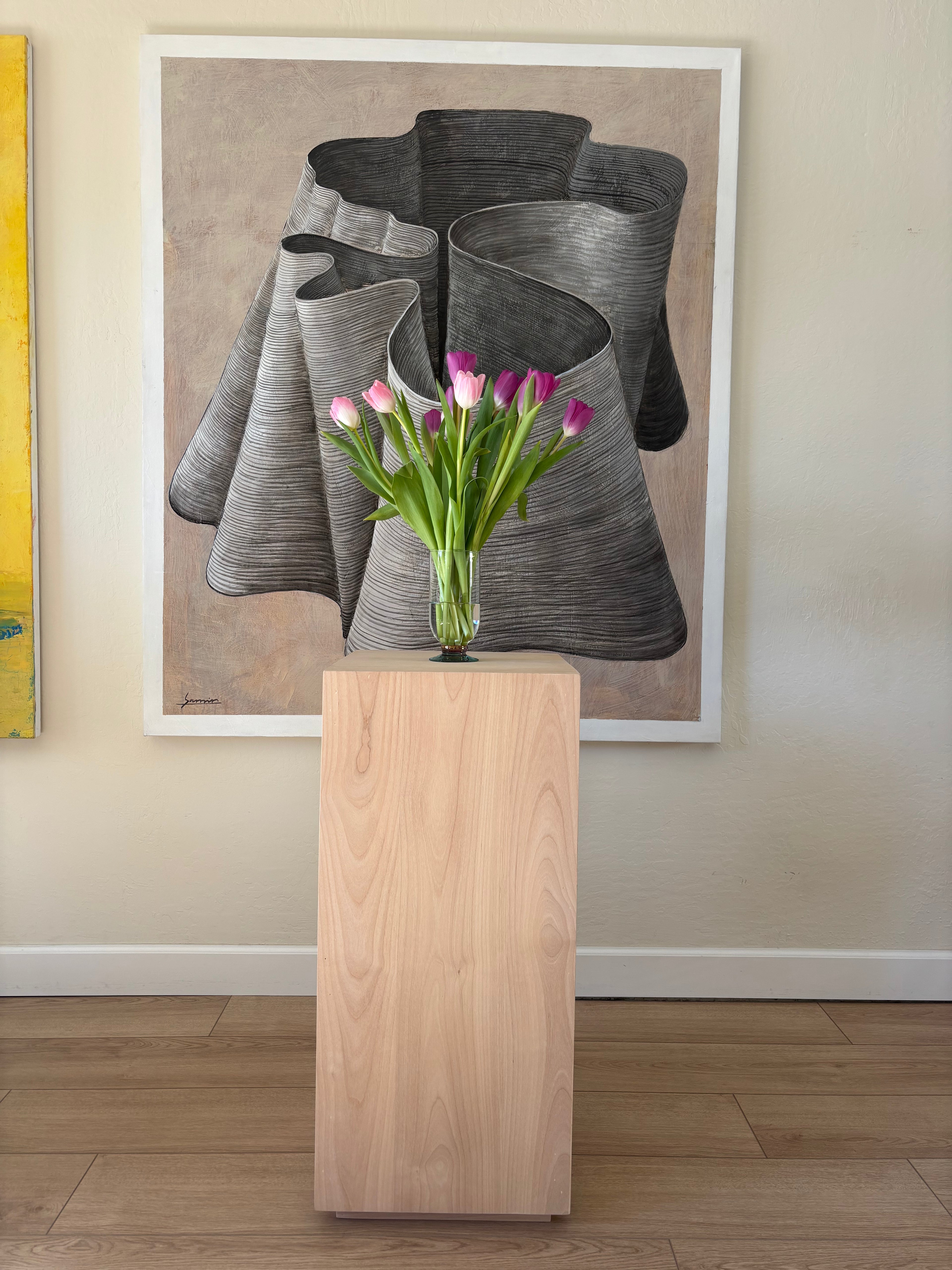 Lignum Alder Wood Pedestal Table