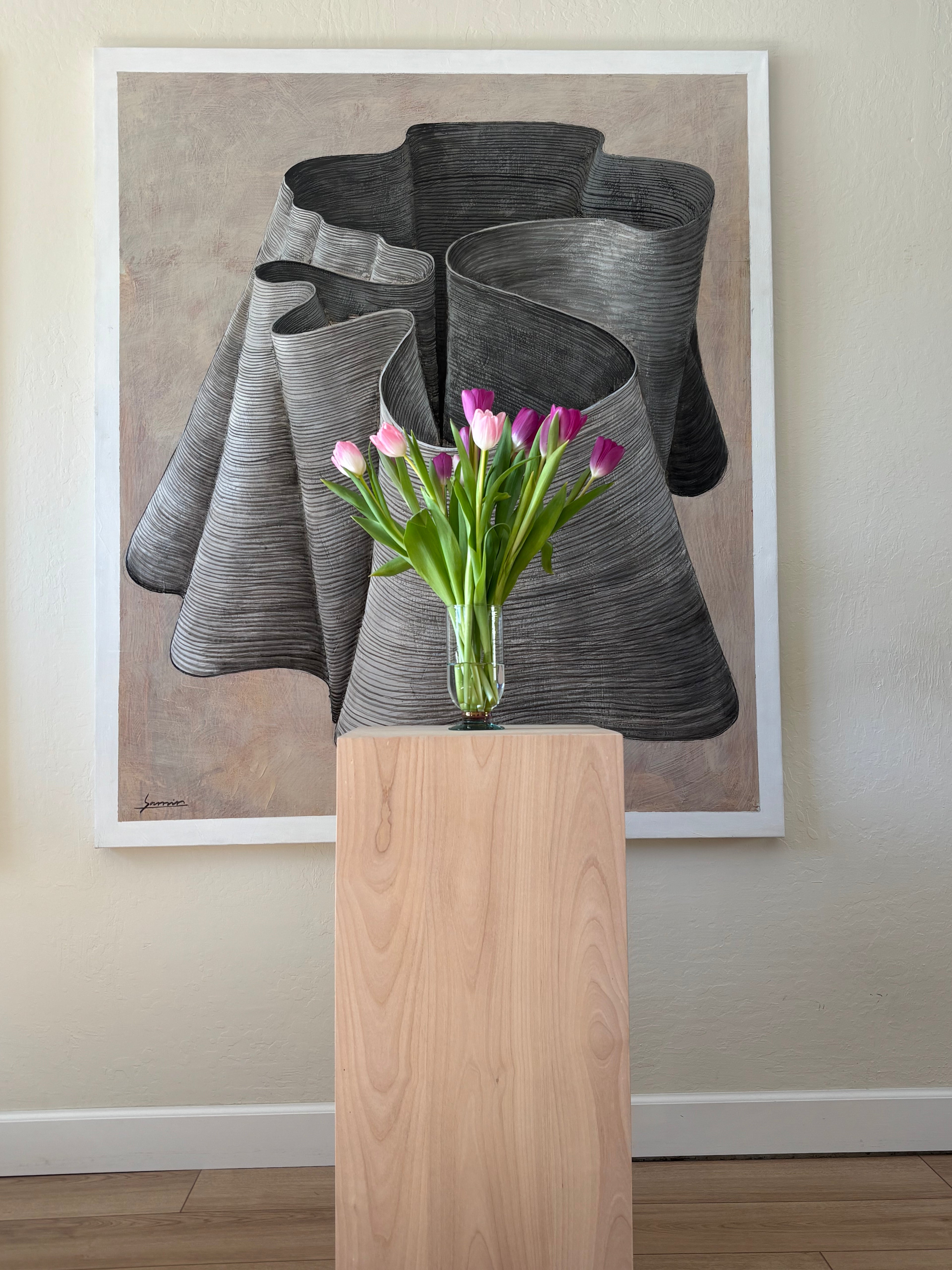 Lignum Alder Wood Pedestal Table