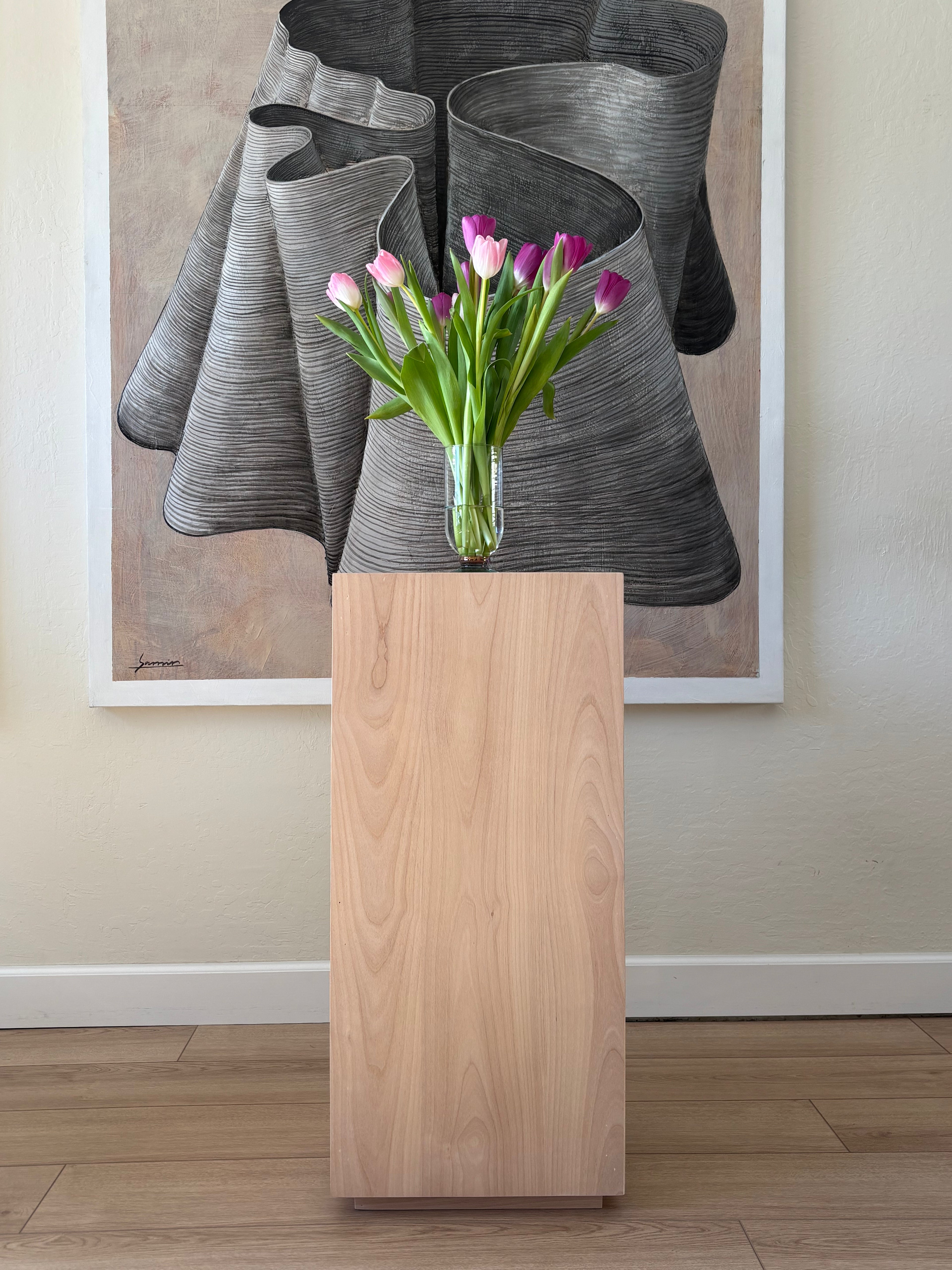 Lignum Alder Wood Pedestal Table