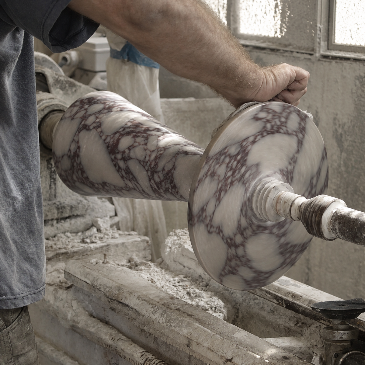 From raw stone to sculptural form, one piece at a time