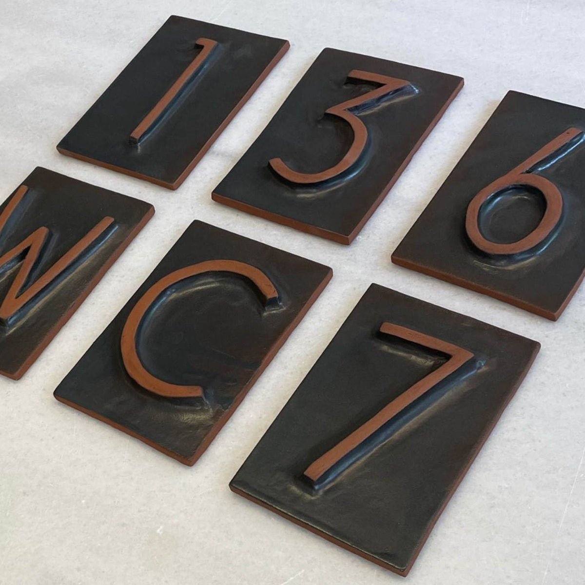 Desert Modern House Numbers