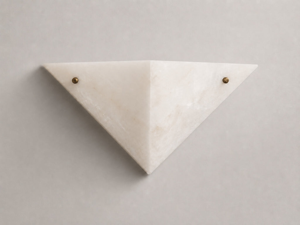 Grand Alabaster Pyramid Wall Light