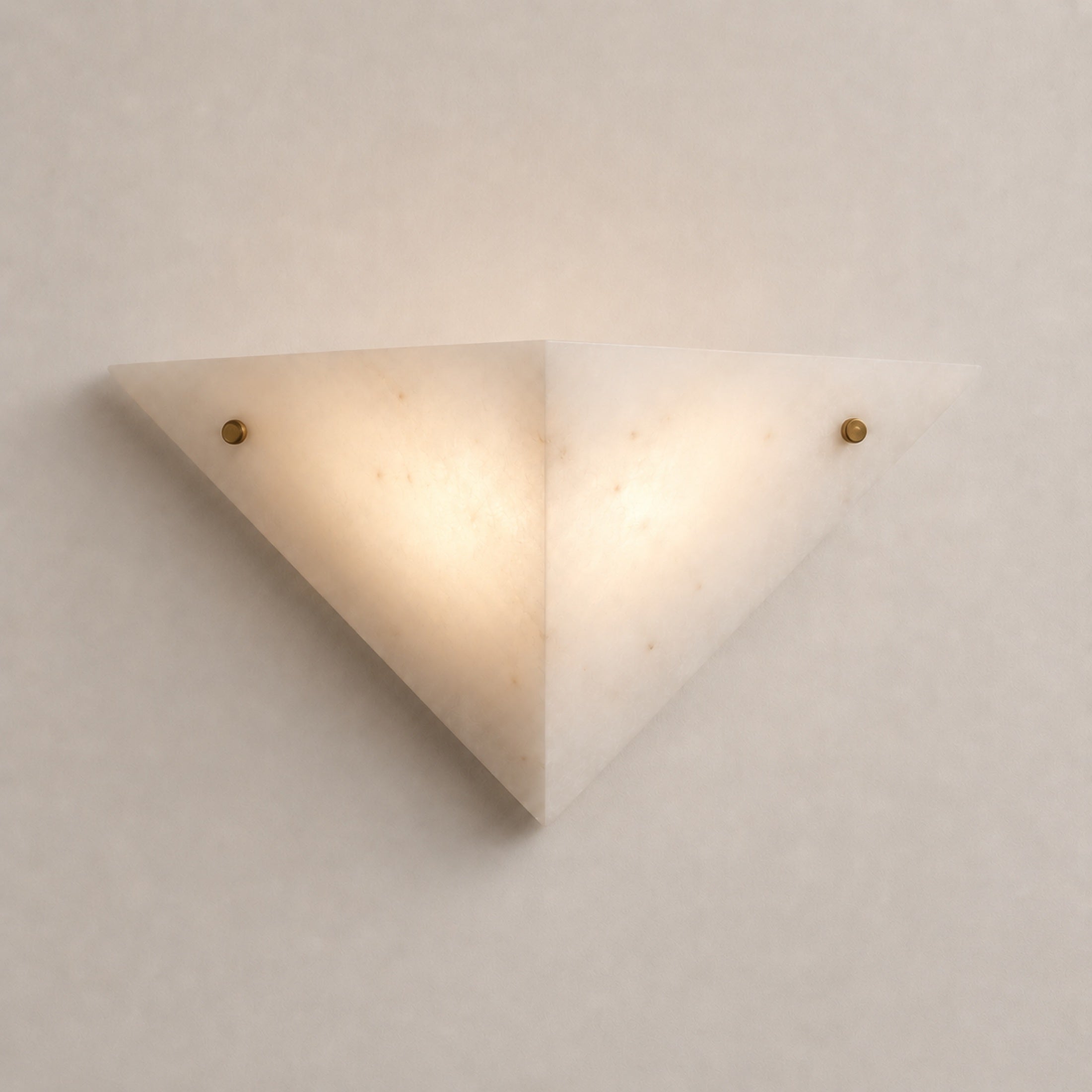 Grand Alabaster Pyramid Wall Light — view 2 #on