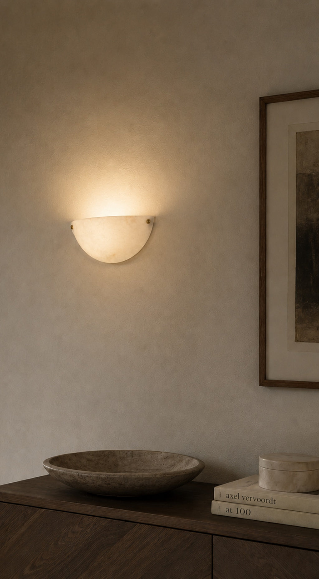 Half Moon Dome Alabaster — view 6 #on