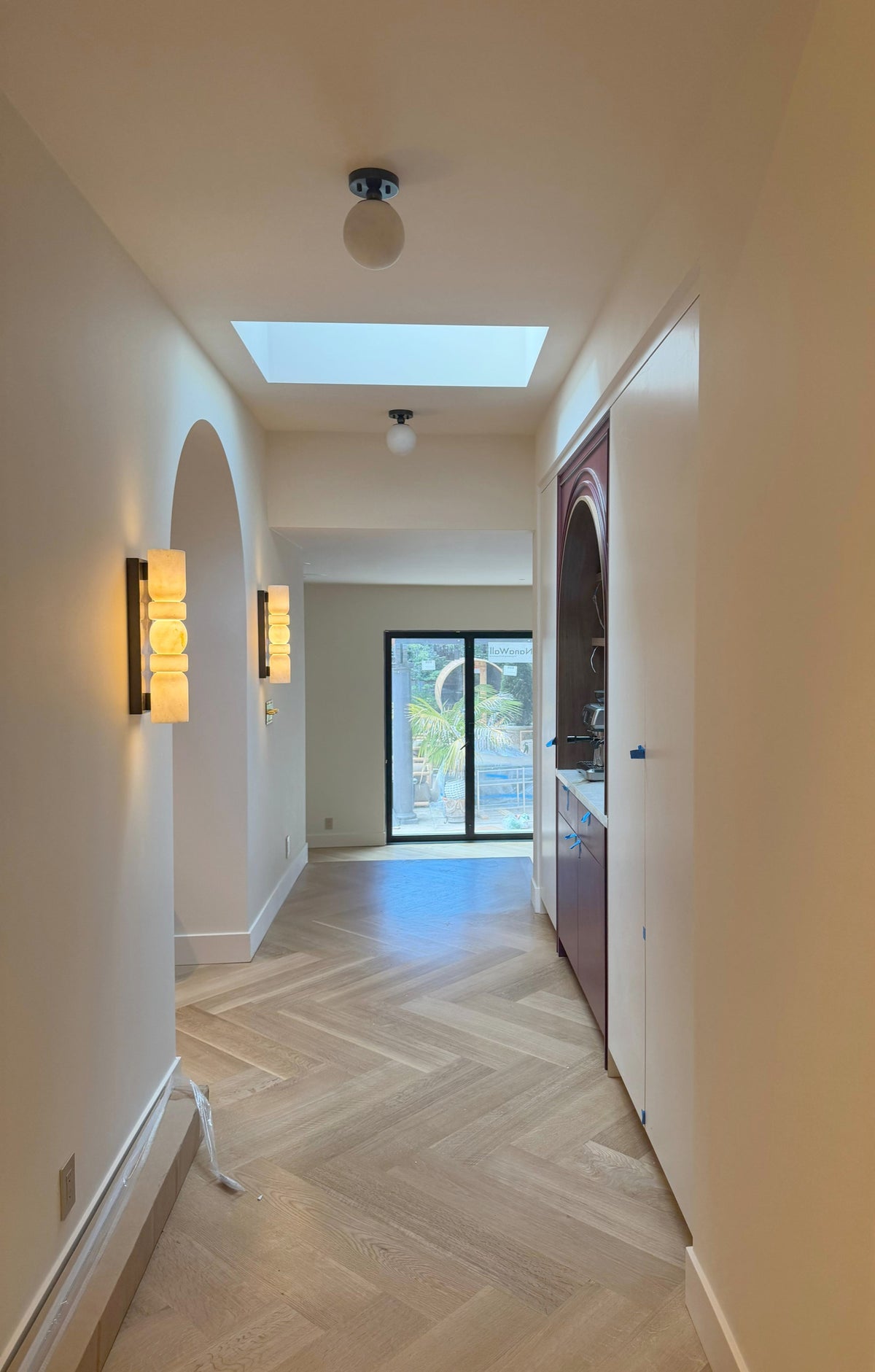 Monolith Marble Sconce — hallway view