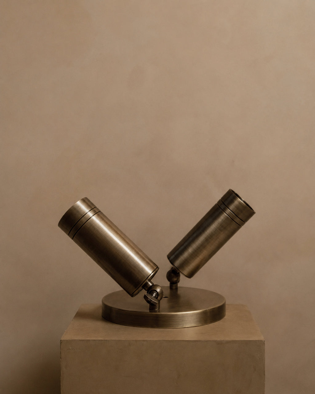 MultiAx Aged Brass Dual Spotlight — view 2