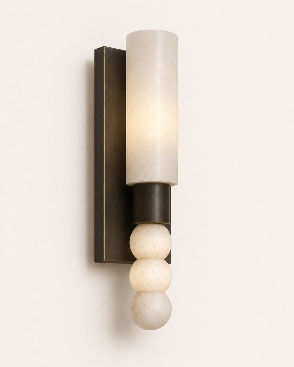 Pierre Alabaster & Brass Sconce — view 2