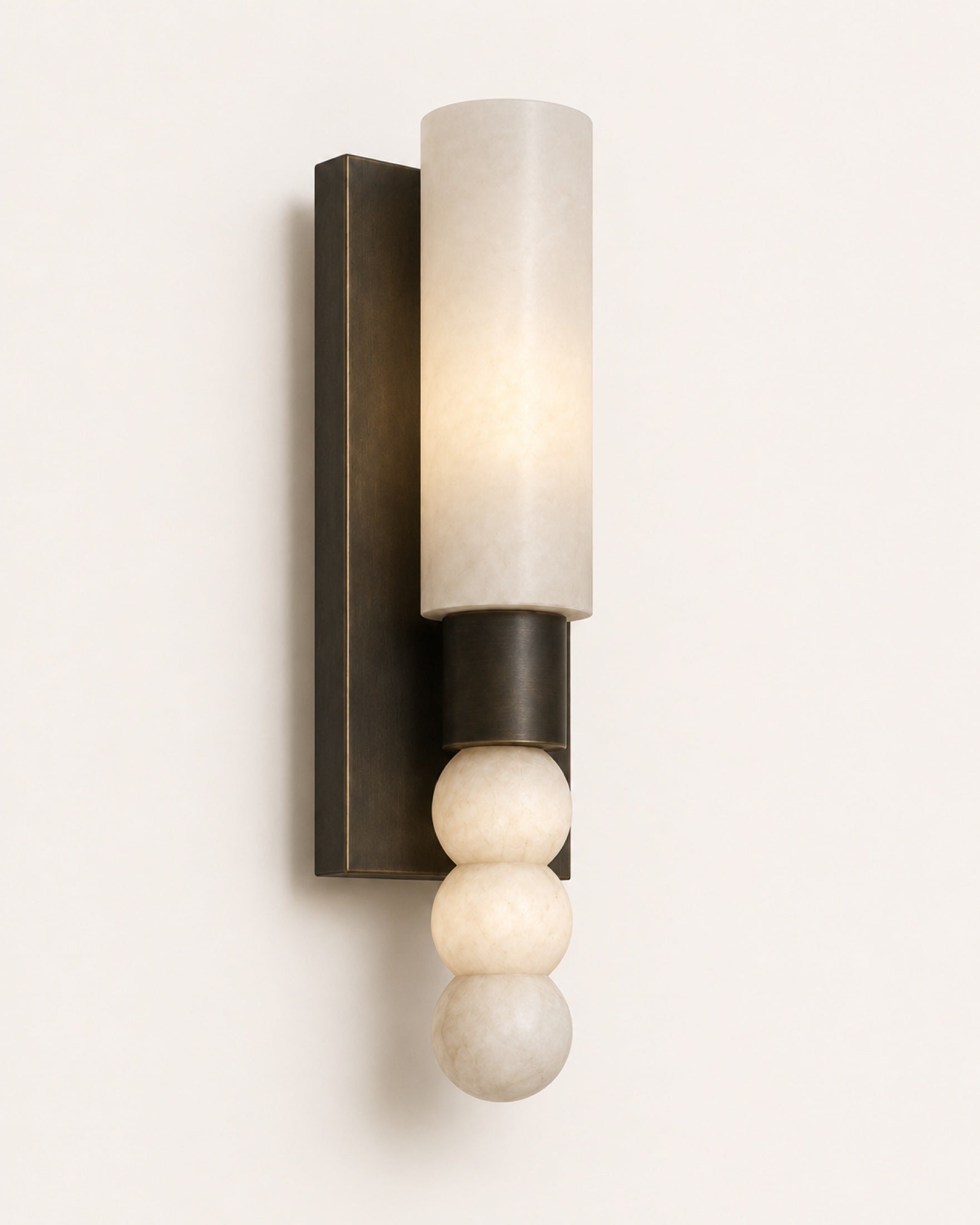 Pierre Alabaster & Brass Sconce — view 2