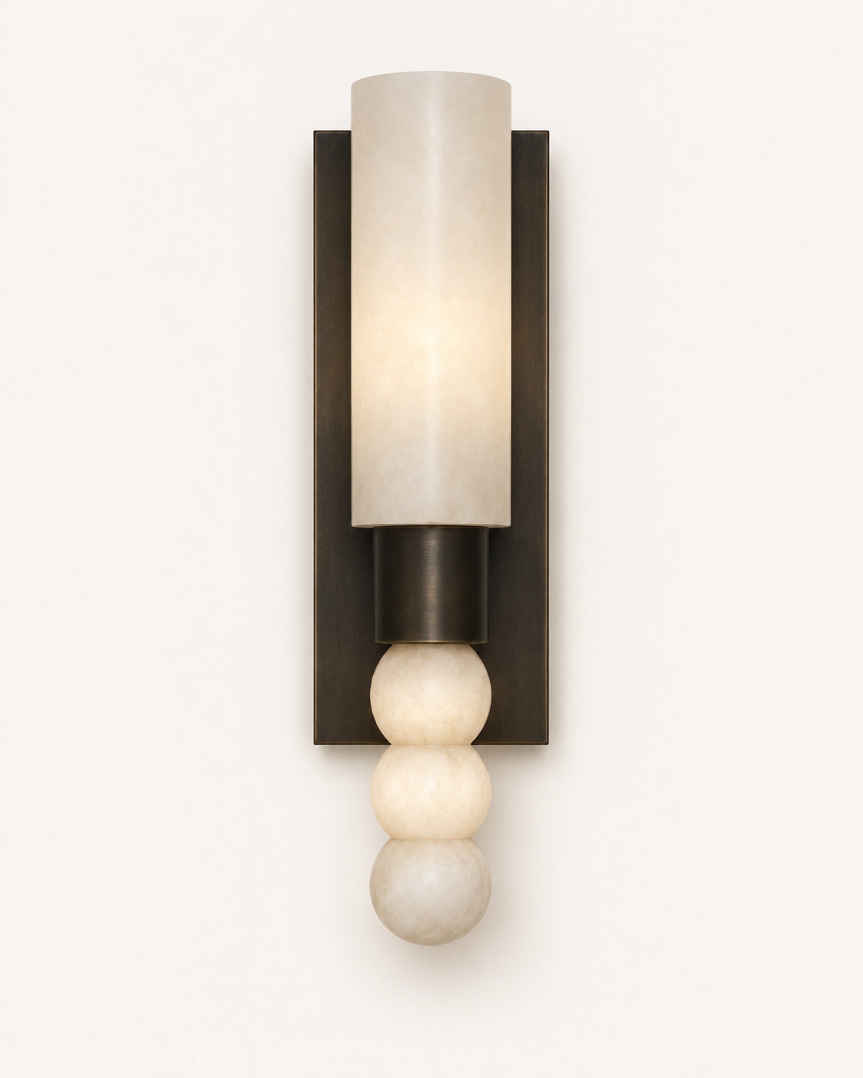 Pierre Alabaster & Brass Sconce — view 3