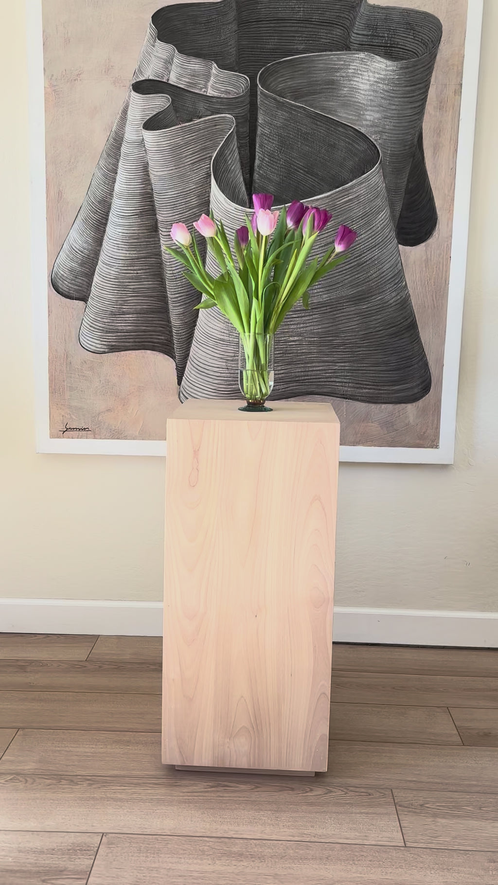 Lignum Alder Wood Pedestal Table