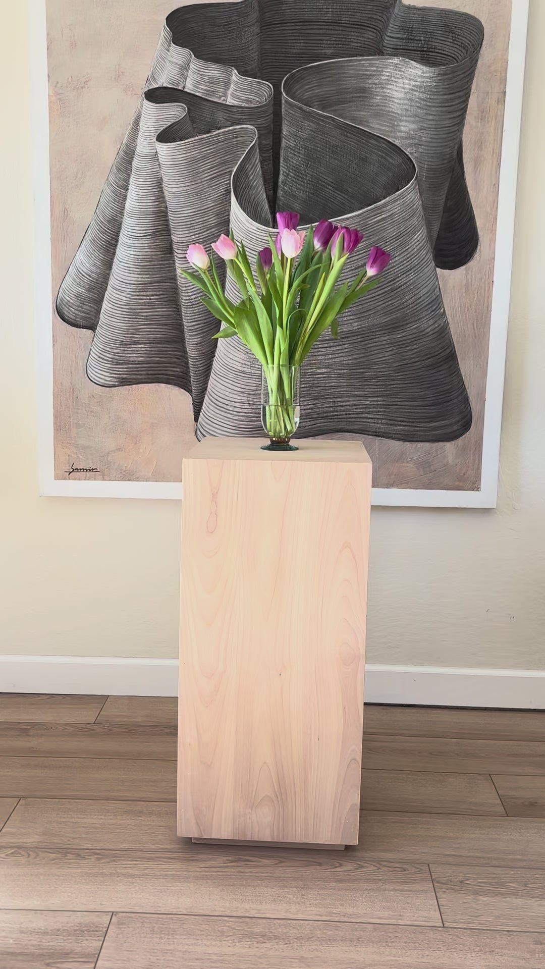 Lignum Alder Wood Pedestal Table