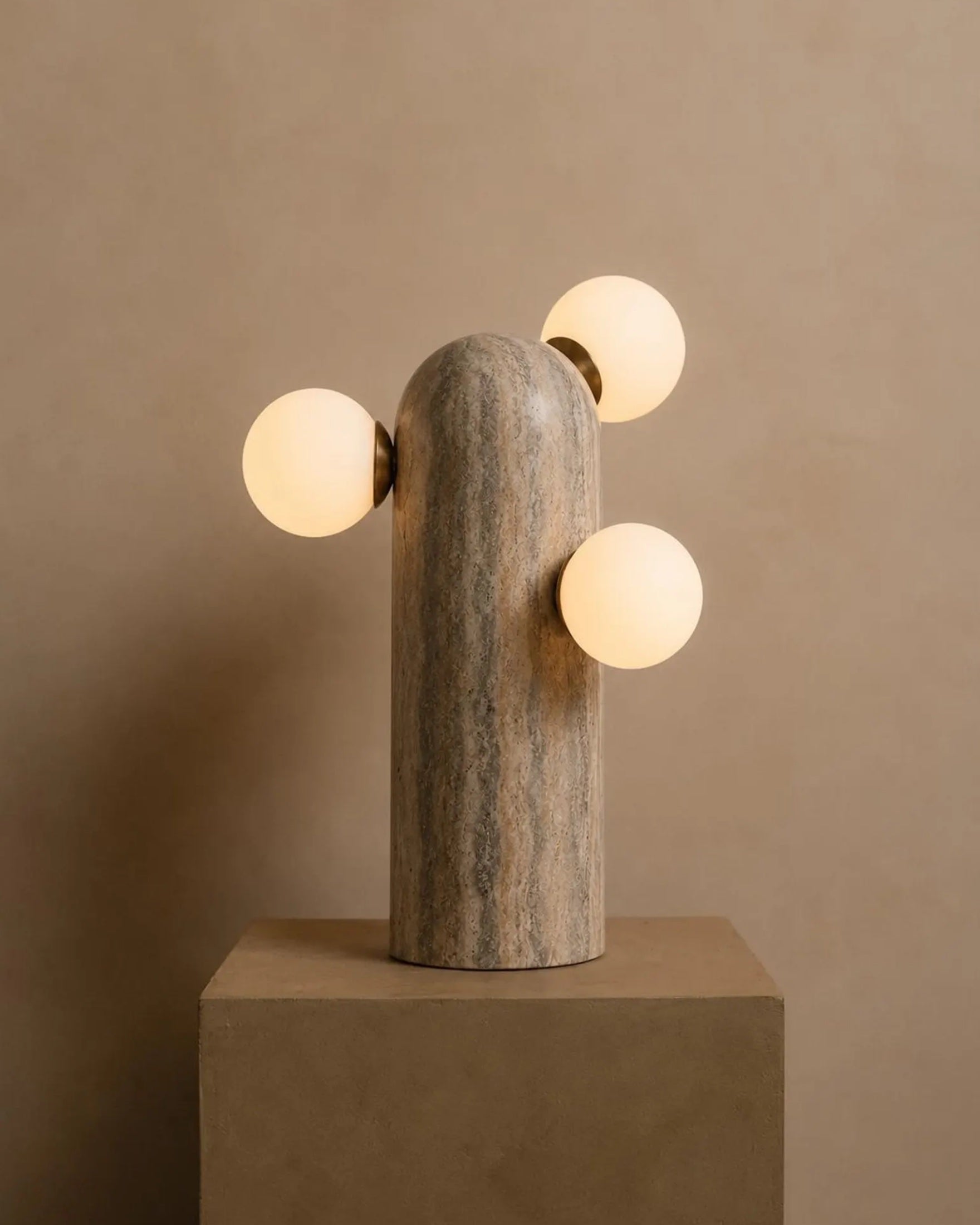 Saguaro Travertine Table Lamp — view 3